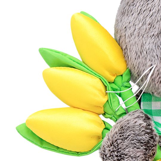 Мягкая игрушка Budi Basa Кот Басик с желтыми тюльпанами 19 см