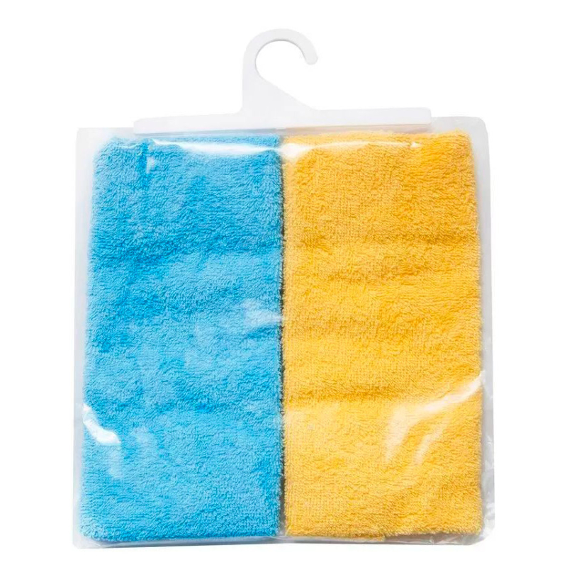 Полотенце салфетка для кормления AmaroBaby Soft Care в наборе 2 штуки (голубой/жёлтый)