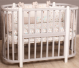 Кроватка детская Incanto Nuvola цвет серый стойки белые