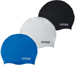 Шапочка для плавания силиконовая Intex от 8 лет, 3 цвета