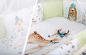 Комплект постельных принадлежностей для овальной и прямоугольной кроватки Lappetti 6 предметов Волшебный лес