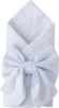 Одеяло на выписку KiDi Муслиновое с бантом на резинке летнее, голубой 90х90 см