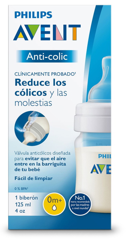 Philips AVENT Бутылочка полипропиленовая Anti-colic SCF810/17, 125 мл с рождения