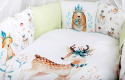 Комплект постельных принадлежностей для овальной и прямоугольной кроватки Lappetti 6 предметов Волшебный лес