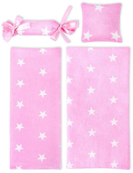 Постельное бельё для барби ПК Лидер розовое в звёздочку