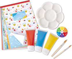 Детский игровой набор Hape для творчества и рисования Микс цветов с политрой для смешивания красок