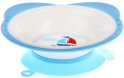 Набор детской посуды Mum&Baby тарелка на присоске 250 мл вилка, ложка, цвет голубой Микс