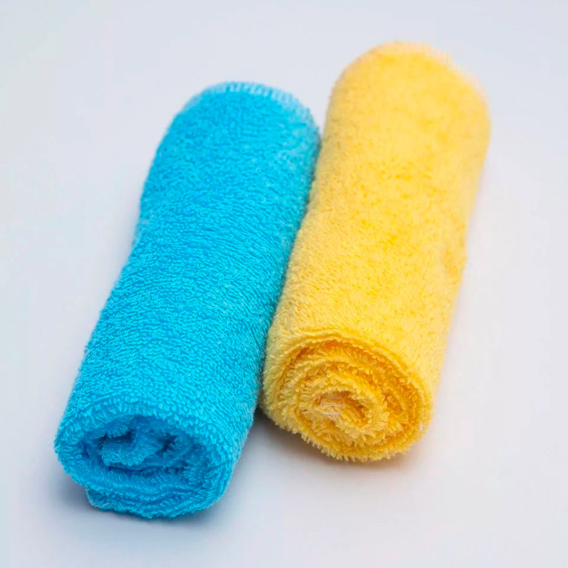 Полотенце салфетка для кормления AmaroBaby Soft Care в наборе 2 штуки (голубой/жёлтый)