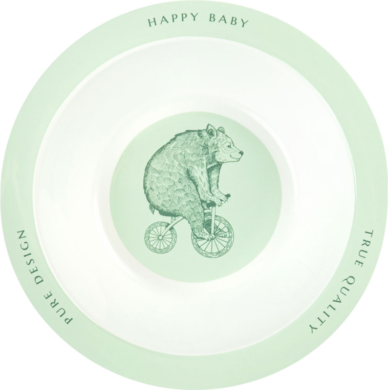 Тарелка глубокая для кормления Happy Baby olive